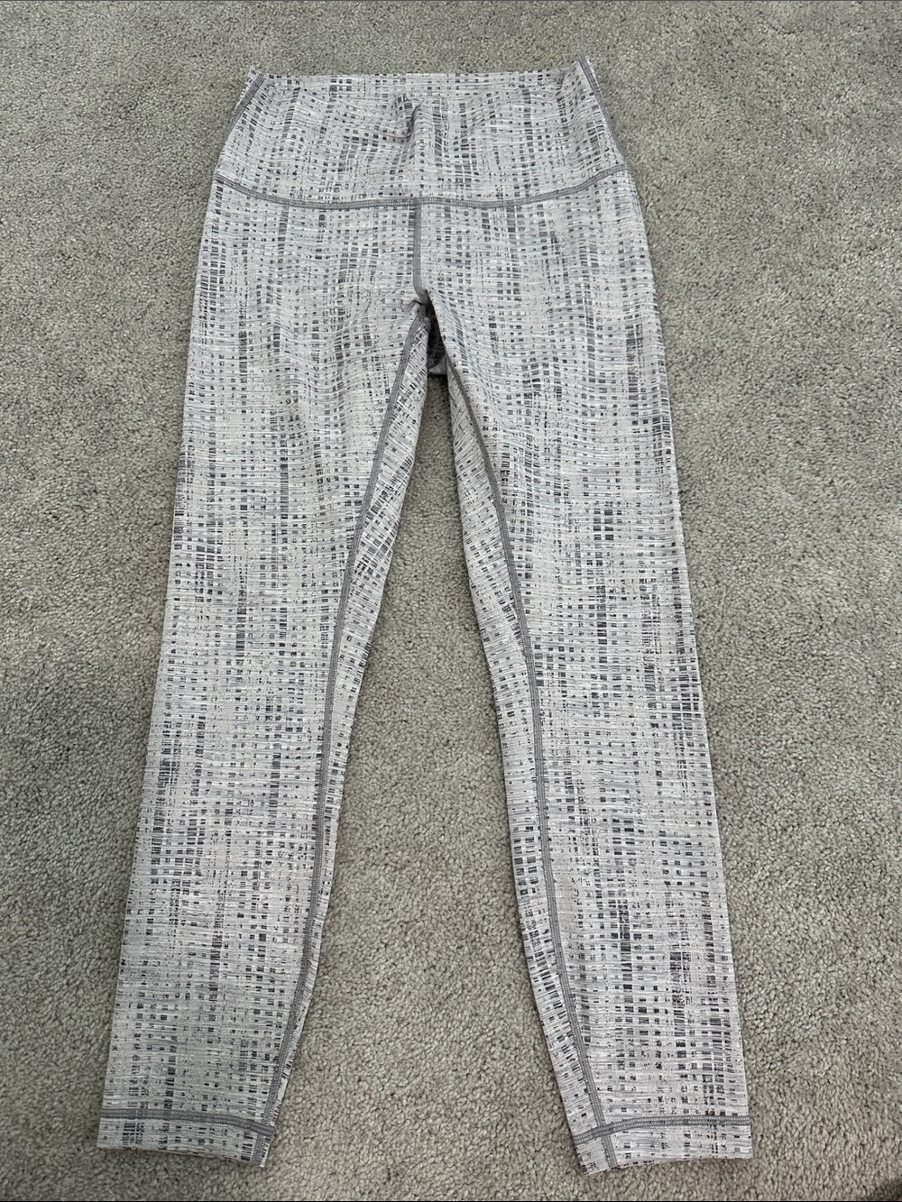 lululemon athletica Gray Grid High-Rise Leggings